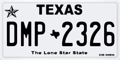 TX license plate DMP2326