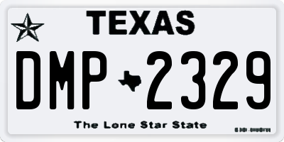 TX license plate DMP2329