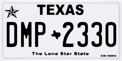 TX license plate DMP2330