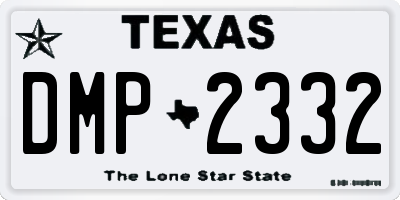 TX license plate DMP2332