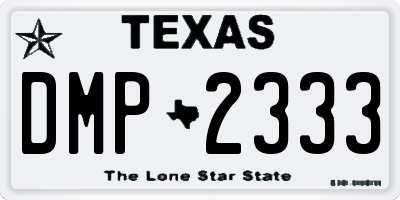 TX license plate DMP2333