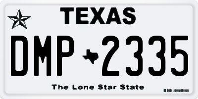 TX license plate DMP2335