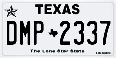TX license plate DMP2337
