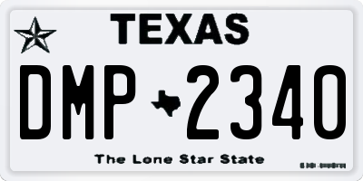 TX license plate DMP2340