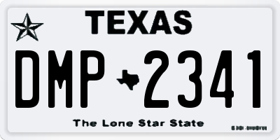 TX license plate DMP2341