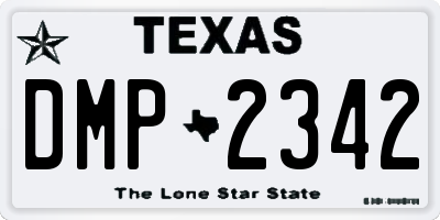 TX license plate DMP2342