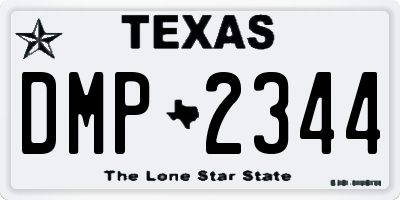 TX license plate DMP2344
