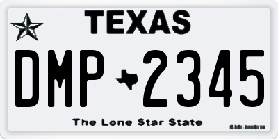 TX license plate DMP2345
