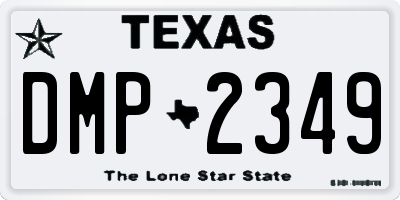 TX license plate DMP2349