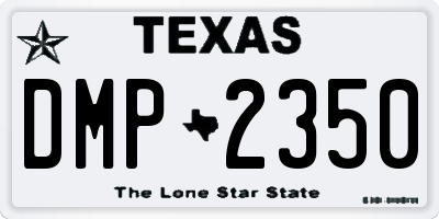 TX license plate DMP2350