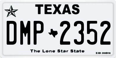 TX license plate DMP2352