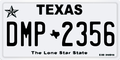TX license plate DMP2356