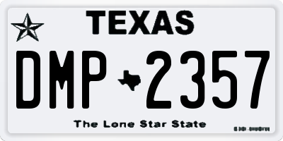 TX license plate DMP2357