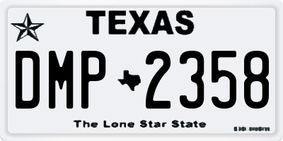 TX license plate DMP2358