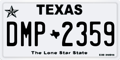 TX license plate DMP2359