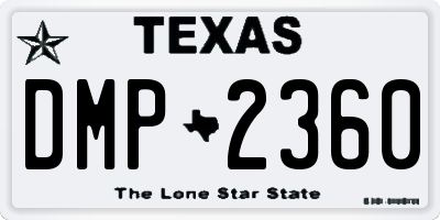 TX license plate DMP2360