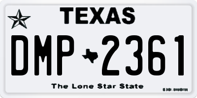 TX license plate DMP2361