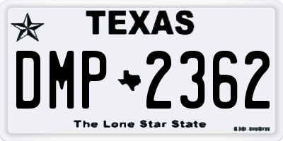 TX license plate DMP2362