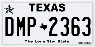TX license plate DMP2363