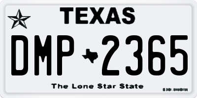 TX license plate DMP2365