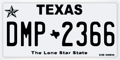 TX license plate DMP2366