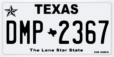 TX license plate DMP2367
