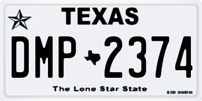 TX license plate DMP2374