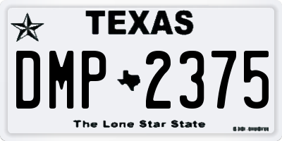 TX license plate DMP2375