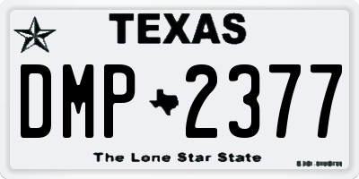 TX license plate DMP2377