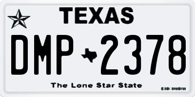 TX license plate DMP2378