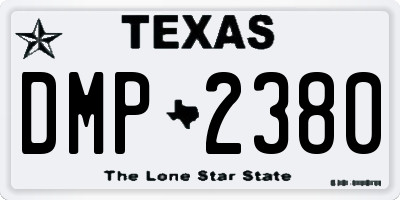 TX license plate DMP2380