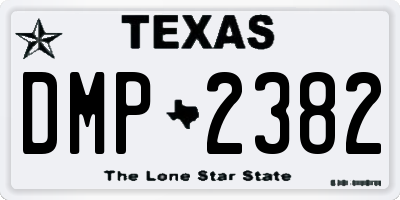 TX license plate DMP2382