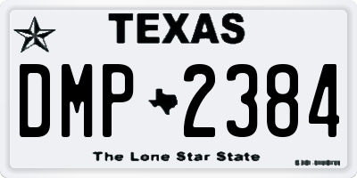 TX license plate DMP2384