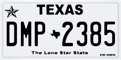 TX license plate DMP2385