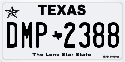 TX license plate DMP2388