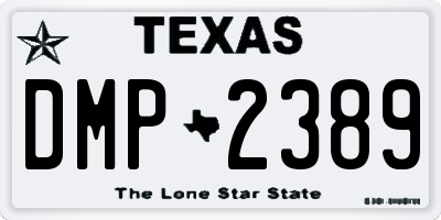 TX license plate DMP2389