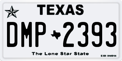 TX license plate DMP2393