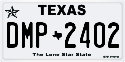 TX license plate DMP2402