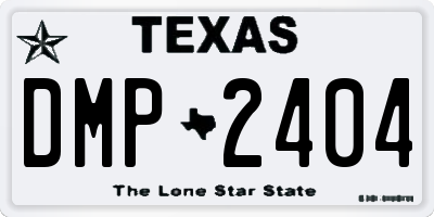 TX license plate DMP2404