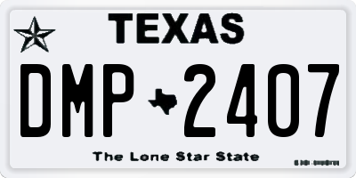 TX license plate DMP2407