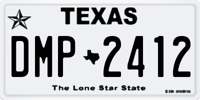 TX license plate DMP2412