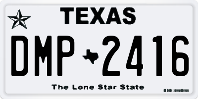 TX license plate DMP2416