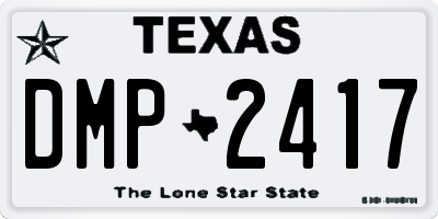 TX license plate DMP2417