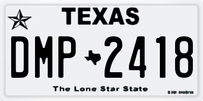 TX license plate DMP2418