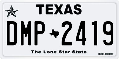 TX license plate DMP2419