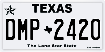 TX license plate DMP2420
