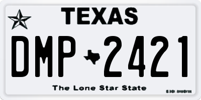 TX license plate DMP2421