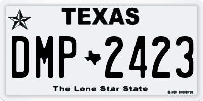 TX license plate DMP2423