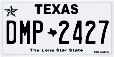 TX license plate DMP2427