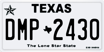 TX license plate DMP2430